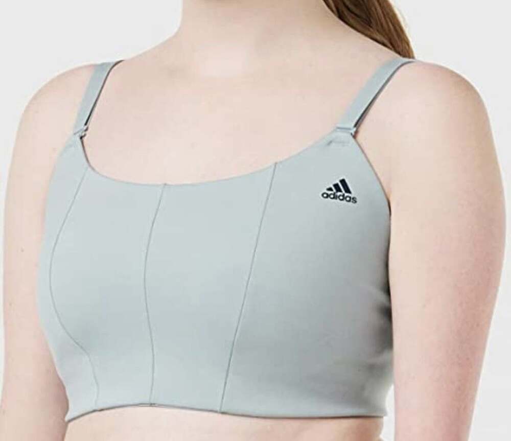 Adidas Yoga Studio Light Support Bra Size: Medium in Color Linen Green